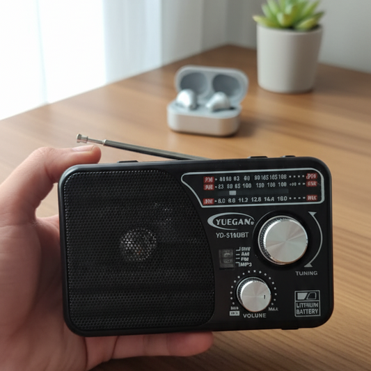 📻 Yuegan YG-518URT – 3-Band Portable Radio with MP3 Player & Flashlight