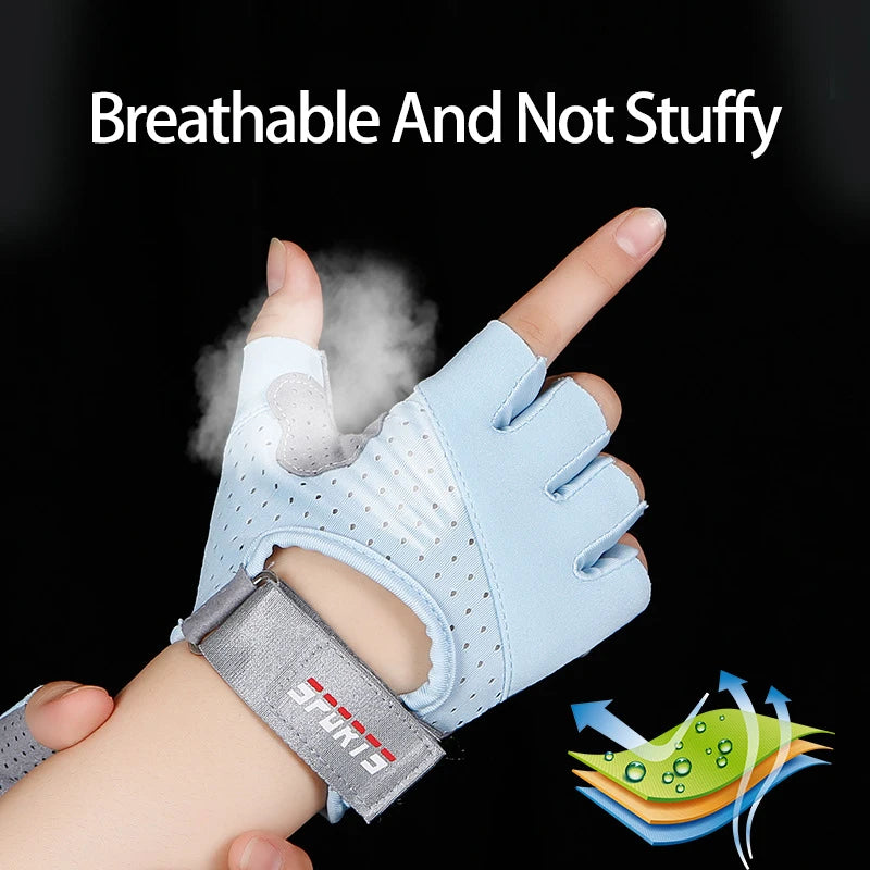 Ice Silk Fitness Gloves – Unisex, Breathable & Anti-Slip