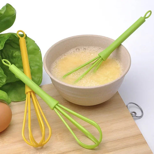 "Egg Whisk Mixer – Plastic Baking & Kitchen Tool" ✅