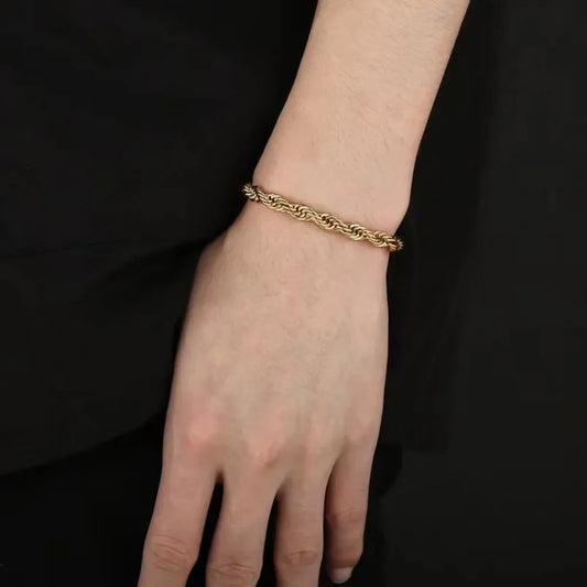 "18K Gold 925 Silver Chain Bracelet – Unisex Jewelry" ✅