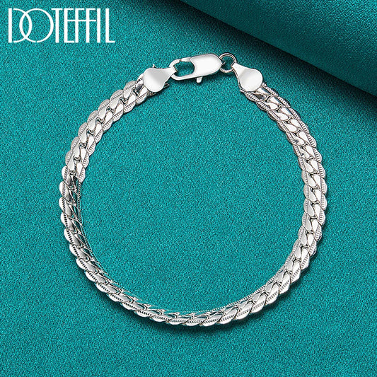 "925 Silver Chain Bracelet – Unisex Wedding Jewelry" ✅