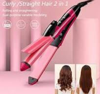 ⭐⭐⭐⭐ 2-in-1 Nova Hair Straightener & Curler – Dual Styling Tool (Model NH-2009)