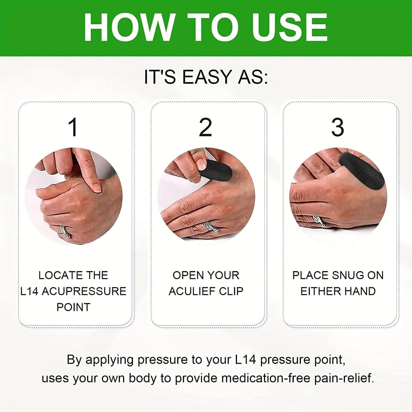 ⭐⭐⭐⭐⭐ (645+ Reviews) ✋ Sugar Control LI4 Acupressure Point Clip – Stress, Headache & Migraine Relief | Wearable Hand Pressure Clip