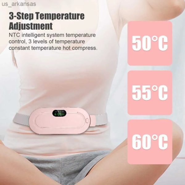 ⭐⭐⭐⭐⭐ (654+ Reviews) 🌸 Heating Pad for Women – Period Pain & Cramp Relief Belt | Portable Electric Massager with Heat & Vibration