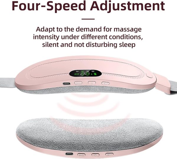 ⭐⭐⭐⭐⭐ (654+ Reviews) 🌸 Heating Pad for Women – Period Pain & Cramp Relief Belt | Portable Electric Massager with Heat & Vibration