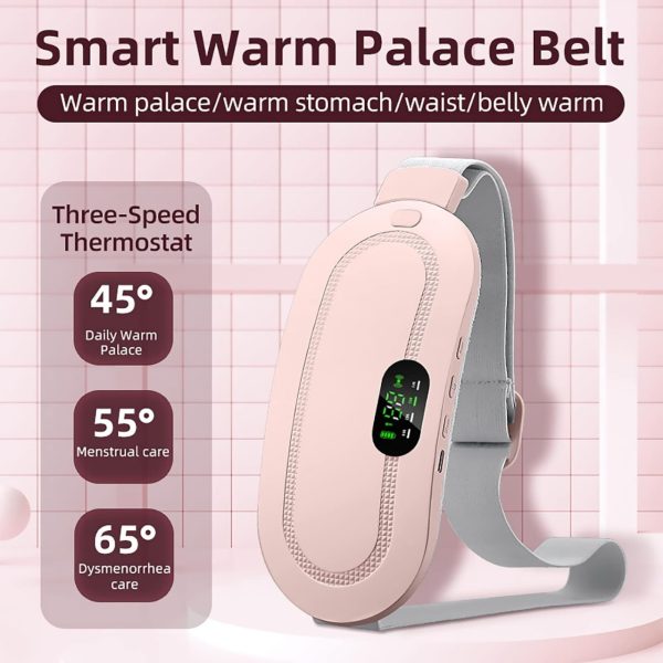 ⭐⭐⭐⭐⭐ (654+ Reviews) 🌸 Heating Pad for Women – Period Pain & Cramp Relief Belt | Portable Electric Massager with Heat & Vibration