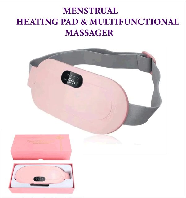 ⭐⭐⭐⭐⭐ (654+ Reviews) 🌸 Heating Pad for Women – Period Pain & Cramp Relief Belt | Portable Electric Massager with Heat & Vibration