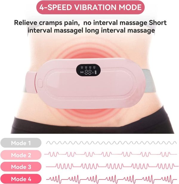 ⭐⭐⭐⭐⭐ (654+ Reviews) 🌸 Heating Pad for Women – Period Pain & Cramp Relief Belt | Portable Electric Massager with Heat & Vibration