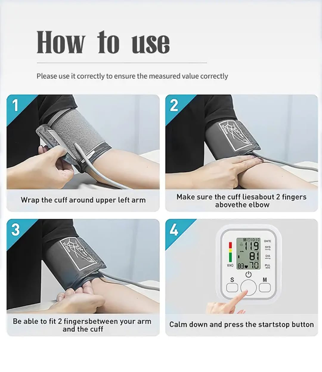 ⭐⭐⭐⭐⭐ (354+ Reviews) 🩺 Digital Blood Pressure Monitor – Fully Automatic Upper Arm BP Machine ❤️