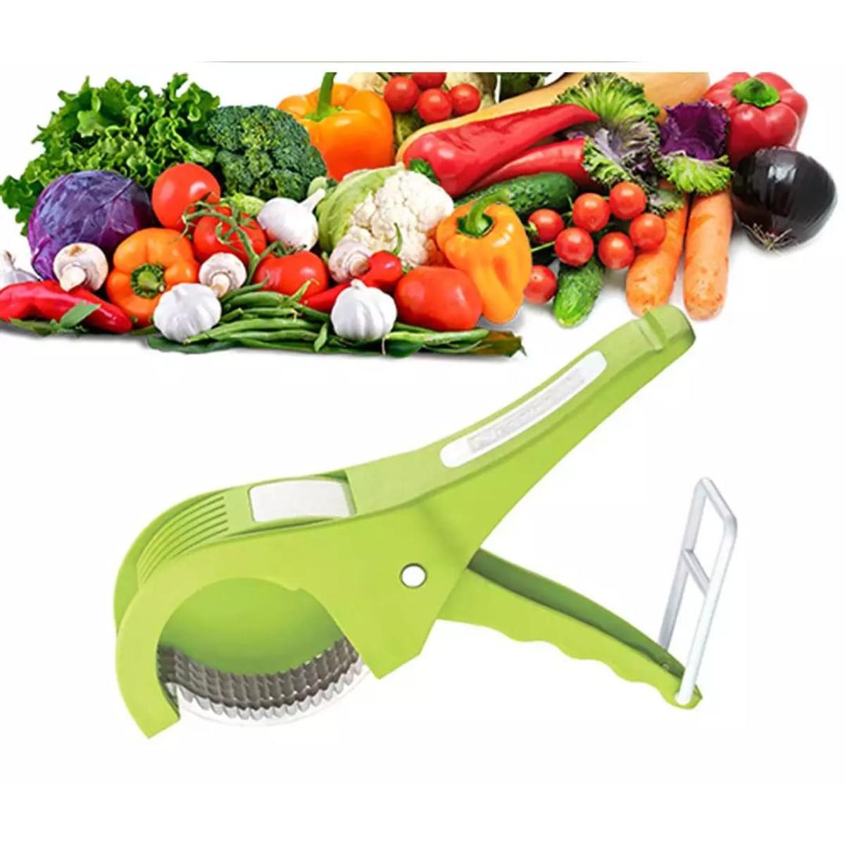 ⭐⭐⭐⭐⭐ 74 Reviews  Multi Veg Cutter – 5 Blade Vegetable & Fruit Slicer | Fast & Easy Kitchen Tool