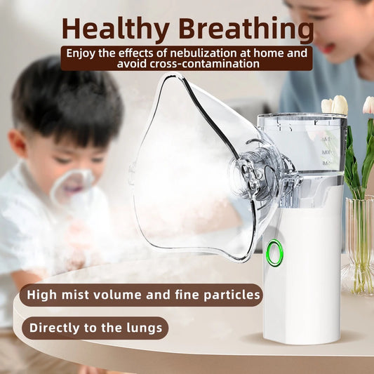 ⭐⭐⭐⭐ 74 Reviews  Portable Mesh Nebulizer Machine – Silent Handheld Inhaler for Kids & Adults | Fast Relief Respiratory Solution