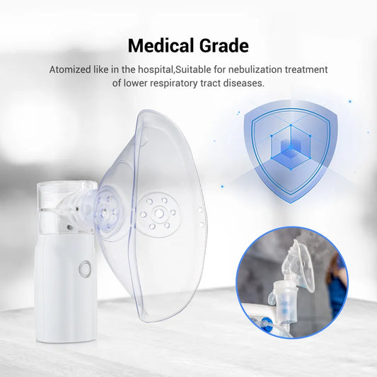 ⭐⭐⭐⭐ 74 Reviews  Portable Mesh Nebulizer Machine – Silent Handheld Inhaler for Kids & Adults | Fast Relief Respiratory Solution
