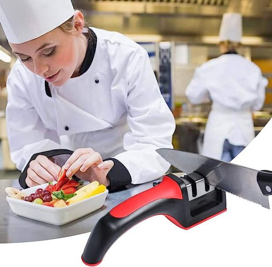 3-in-1 Knife Sharpener Set with Ceramic Peeler – Diamond Coated, 3-Stage Kitchen Tool
