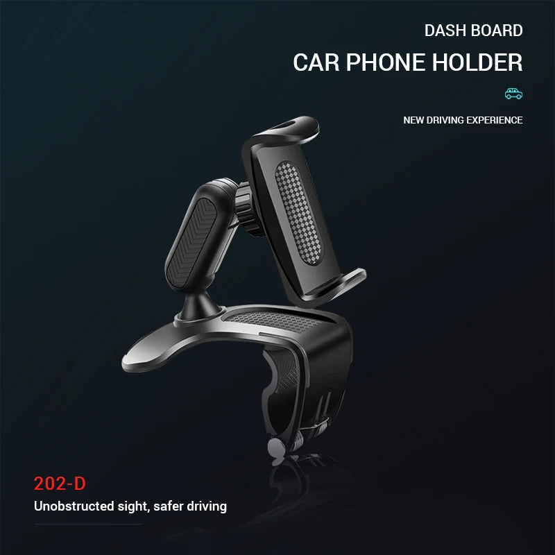 360° Car Phone Holder – Dashboard & Rearview Mirror Mount