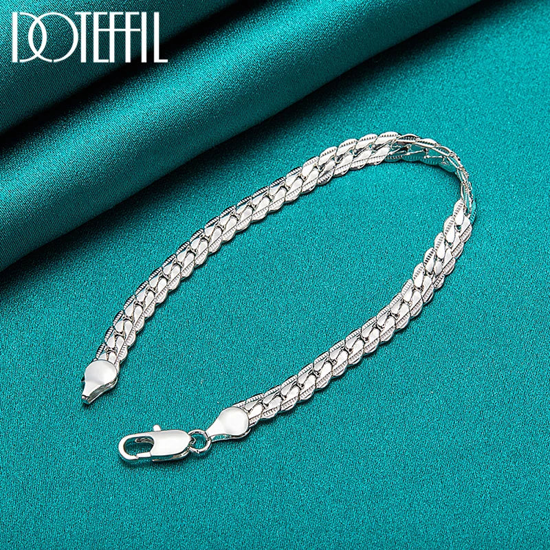 "925 Silver Chain Bracelet – Unisex Wedding Jewelry" ✅