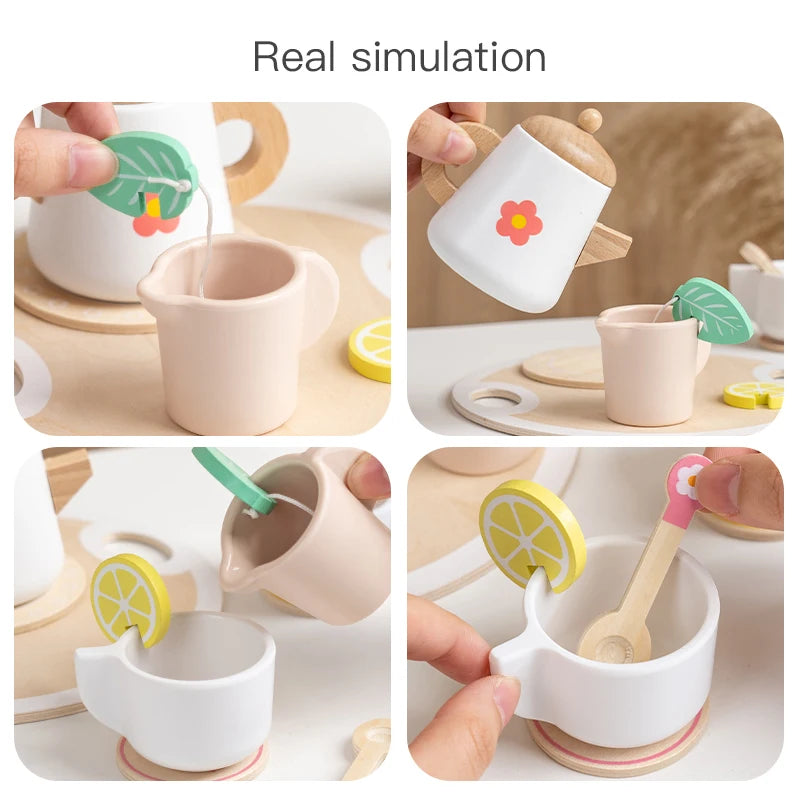 Wooden Dessert Play Set – Kids Pretend Food Toys