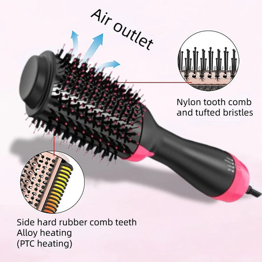 "4-in-1 Hot Air Brush – Hair Dryer & Styler" ✅