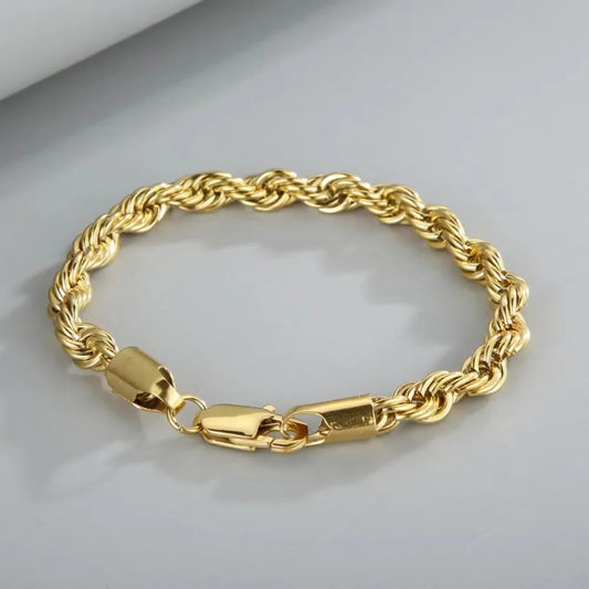 "18K Gold 925 Silver Chain Bracelet – Unisex Jewelry" ✅