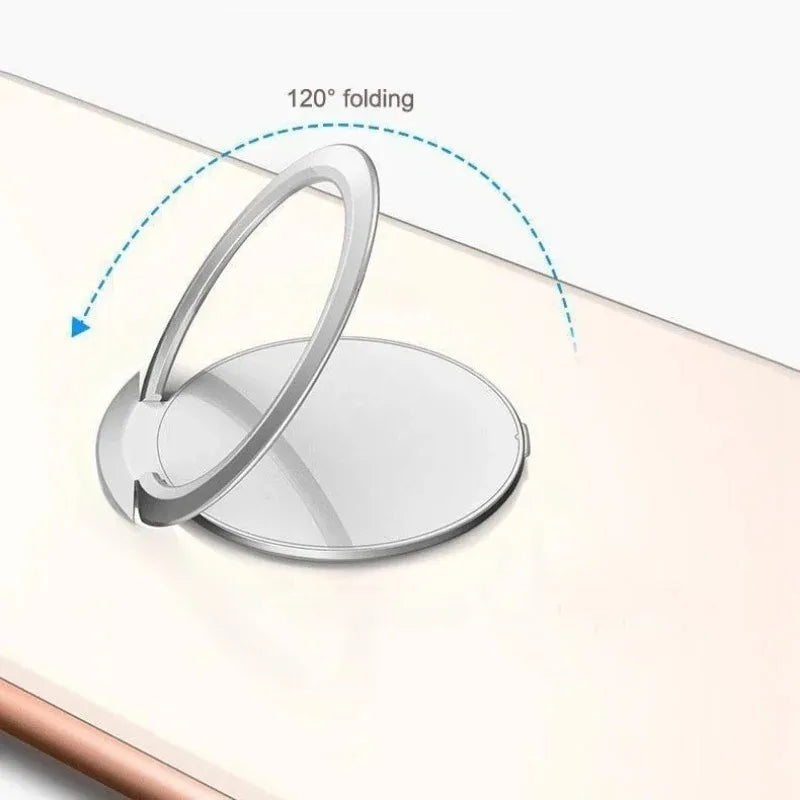 Ultra-Thin Metal Phone Ring Holder – Magnetic Car Stand