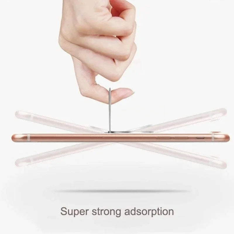 Ultra-Thin Metal Phone Ring Holder – Magnetic Car Stand