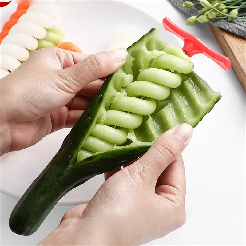 "Potato Spiral Slicer – Stainless Steel Vegetable Cutter" ✅