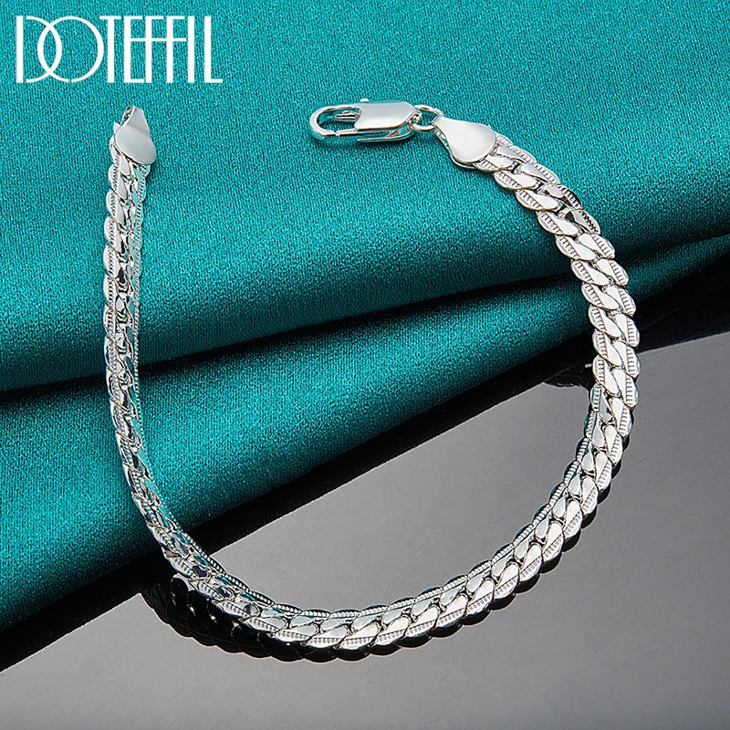 "925 Silver Chain Bracelet – Unisex Wedding Jewelry" ✅