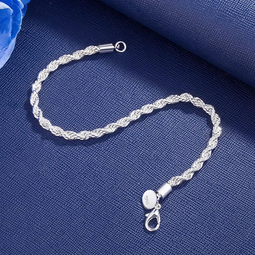 "18K Gold 925 Silver Chain Bracelet – Unisex Jewelry" ✅