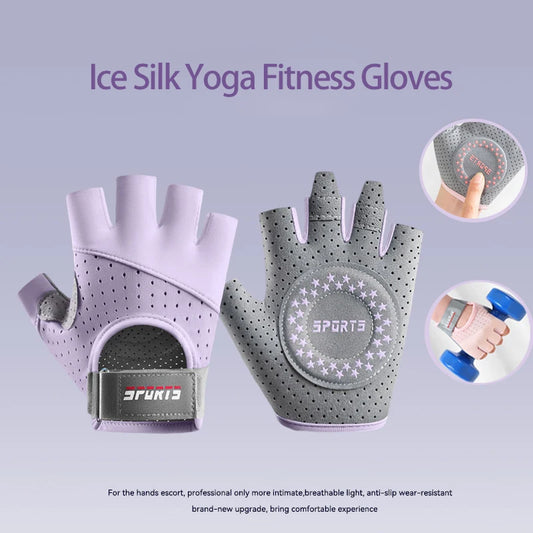 Ice Silk Fitness Gloves – Unisex, Breathable & Anti-Slip