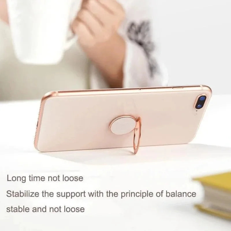 Ultra-Thin Metal Phone Ring Holder – Magnetic Car Stand