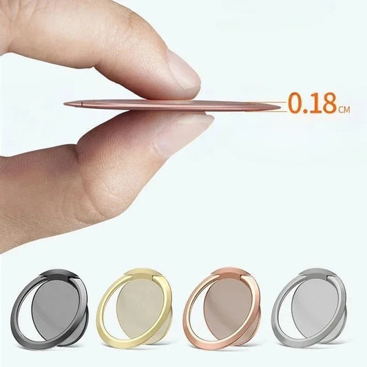 Ultra-Thin Metal Phone Ring Holder – Magnetic Car Stand