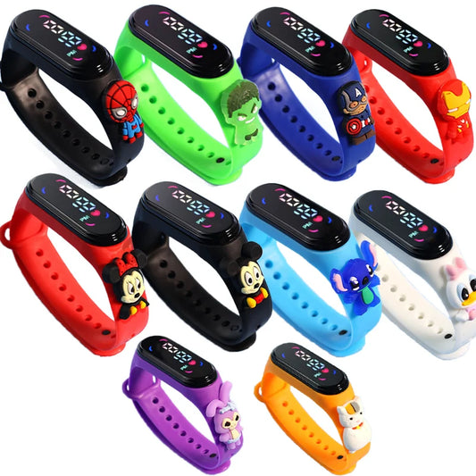 "Kids Cartoon LED Watch – Waterproof Sports Bracelet" ✅
