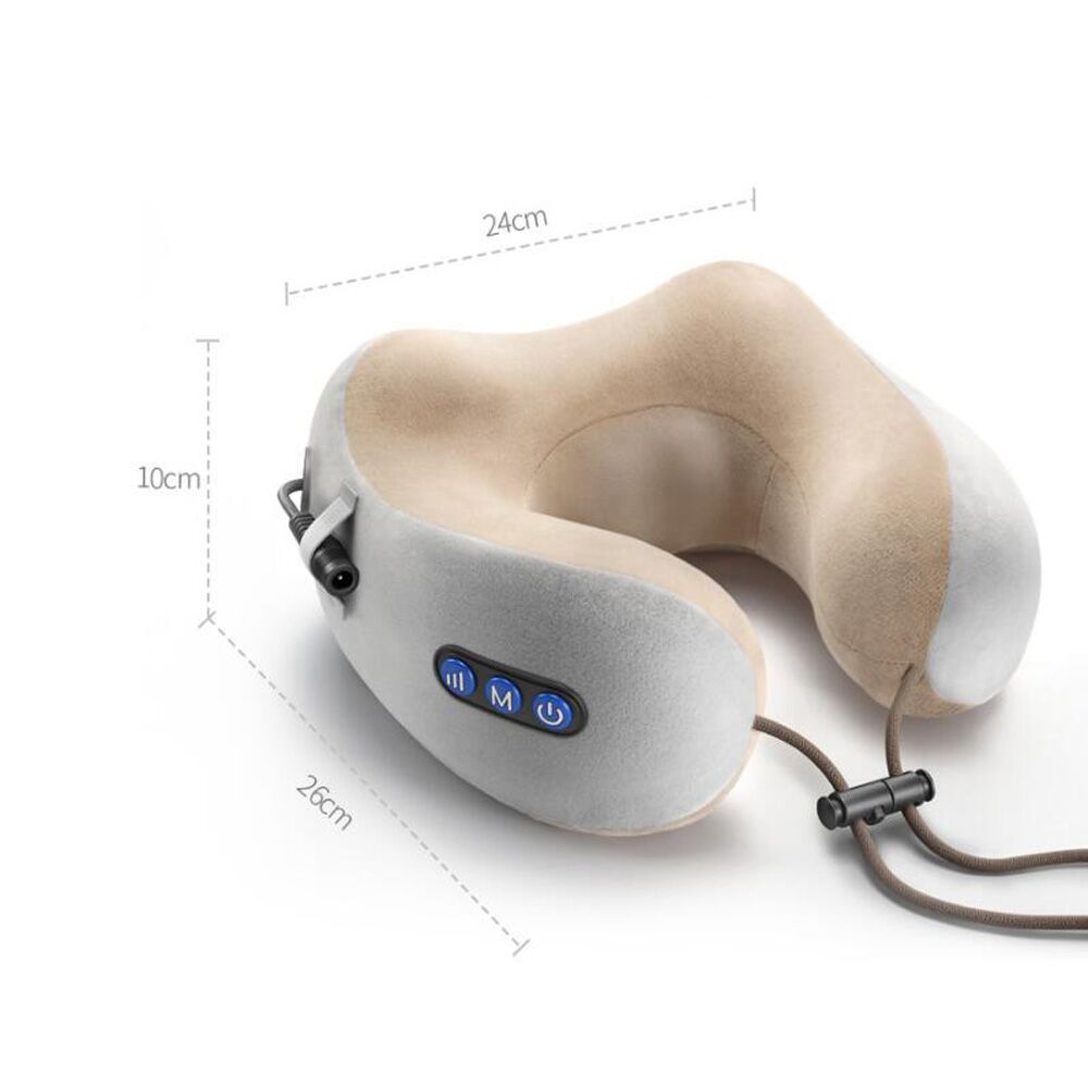⭐⭐⭐⭐⭐ U-Shaped Pillow Neck Massager – USB Rechargeable, Hot Compress & Vibration for Neck & Shoulder Pain Relief