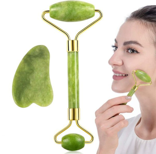 ✨ Flawless Jade Roller & Gua Sha Set – Glow, Relax & Renew Naturally