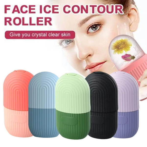 ⭐⭐⭐ (54+ Reviews) ❄️ Ice Roller Facial Massager – Reusable Silicone Cube for Glowing Skin