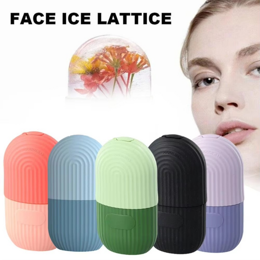 ⭐⭐⭐ (54+ Reviews) ❄️ Ice Roller Facial Massager – Reusable Silicone Cube for Glowing Skin