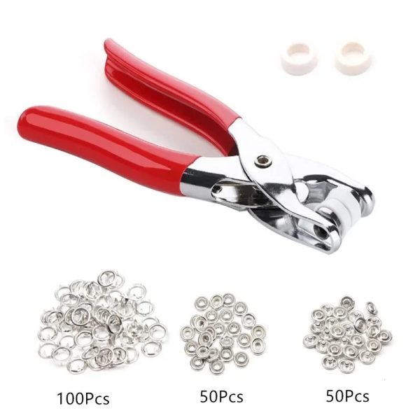 🔧 Plier Tool Kit with 50 Metal Snap Buttons – DIY Sewing & Craft Fastener Set