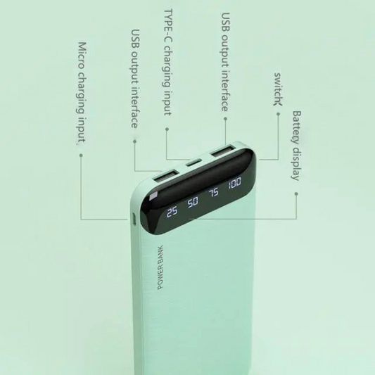 Power Bank 20000mAh – Fast Charging with LED Display