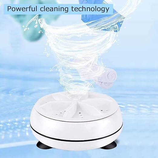 Travel-Friendly USB Mini Washer – Ultrasonic Turbo Cleaning Machine