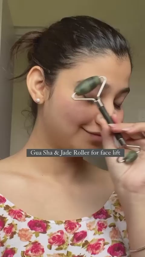 ✨ Flawless Jade Roller & Gua Sha Set – Glow, Relax & Renew Naturally