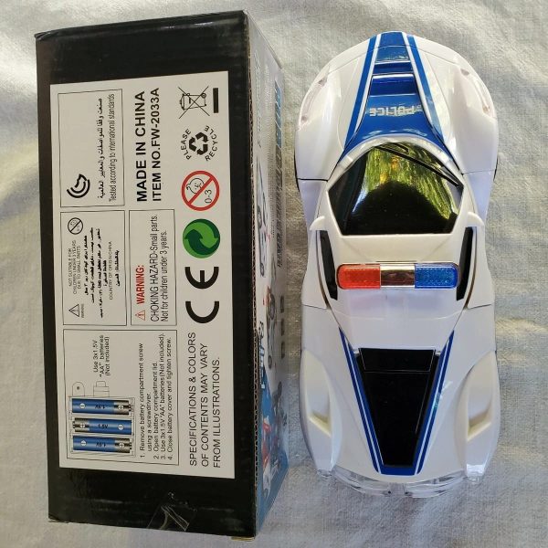 🚔 Robot Police Car – 2-in-1 Transformer Toy with Lights, Music & Action 🚨