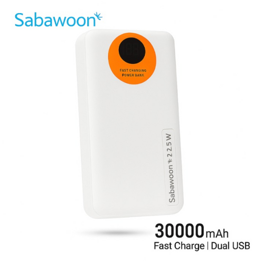 ⭐⭐⭐ (36+ Reviews)⚡ Sabawoon 30000mAh Power Bank – 4-in-1 Fast Charging Beast