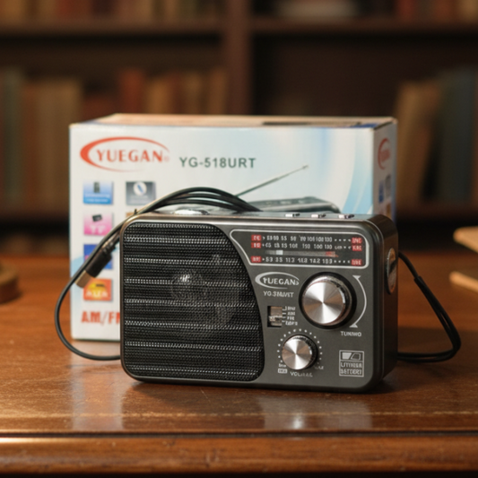 📻 Yuegan YG-518URT – 3-Band Portable Radio with MP3 Player & Flashlight