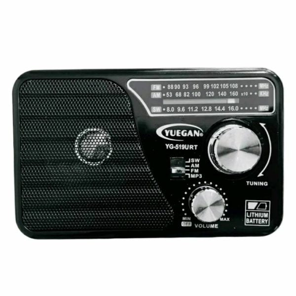 📻 Yuegan YG-518URT – 3-Band Portable Radio with MP3 Player & Flashlight